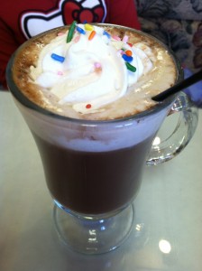 Hot Chocolate at the Cinnamon Rooster in Avon, Indiana
