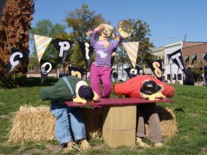 One of the Scarecrow Displays on the Courthouse Square in Danville.