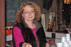 Beasley's Orchard owner Debra Beasley served as apple cider and gave the history and inspiration for their farm and market.