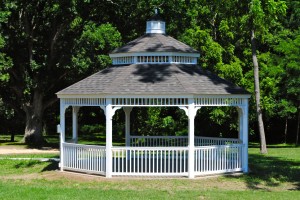 This Amish-made gazebo in Lambert Park would make a great photography setting.