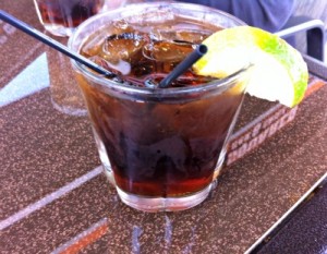 B Squared has drink specials, like this cocktail I enjoyed during happy hour