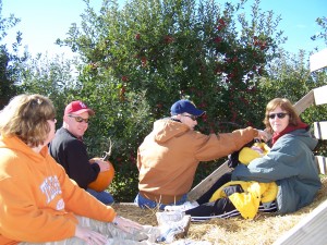 Pumpkin patch hayride at Beasley's Orchard