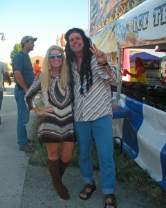 Decked out in their 70's attire, this couple truly embraced this year's 4-H Fair Theme!