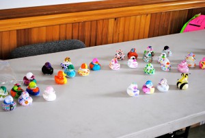 Decorated rubber duckies prepare to race down the creek at Ellis Park in Danville. (Photo courtesy of Kiwanis Club of Danville Facebook page)