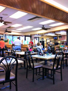 Inside Flap Jacks you'll find a family-friendly environment.