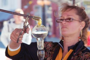 Lisa Pelo, owner of Hot Blown Glass, Ltd and an event organizer.