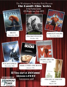 The 2013 Family Film Series at Washington Township Park in Avon, Indiana.