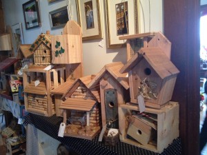 Local handmade birdhouses at Reclamation
