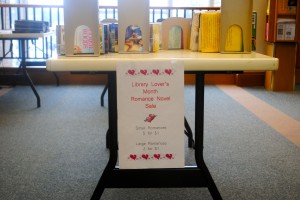 The Danville Public Library -- one of the stops on the Downtown Danville Chocolate Walk -- has romance books for sale, just in time for Valentine's Day.