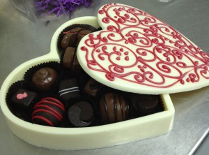 At Confection Delights, everything is edible, even the heart-shaped box.