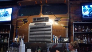 This Freightliner in Diesel's Sports Grille even has working headlights and clearance lights!
