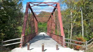 This old bridge over Big Walnut Creek that was saved and restored and brought to McCloud from northern Indiana allows hikers to get to some of the most scenic parts of the park.