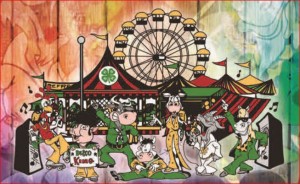 Moovin' and Groovin' 70's Style cartoon. Designed by 4-H Fair