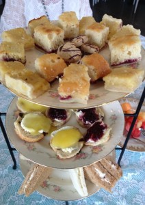 The dessert/food tray was amazing, and the food on it was even better.