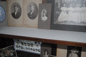 Historic photos on display.