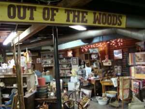 Out of the Woods section in the basement of the Mooresville Open Market