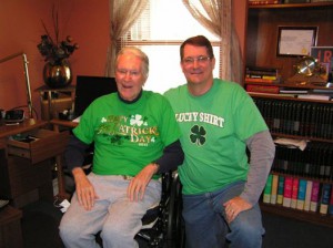 Glenn (of Savor Thyme) with his dad, Ed. (Both very proud of their Irish heritage.)