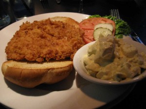 pork tenderloin Tenderloin sandwich at Dawson's Too