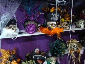 A Halloween booth at Gizmo's.