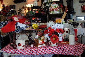 You will find antiques, re-purposed and unique gift items at Flowers and Treasures.