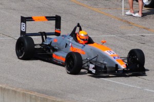 USF2000 cars hit speeds of about 110 mph on Lucas Oil Raceway.