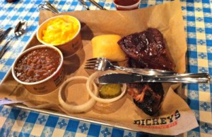 Rib Plate with 2 sides at Dickey's Barbecue Pit