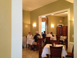 Savor Thyme has beautiful, quiet indoor seating as well.