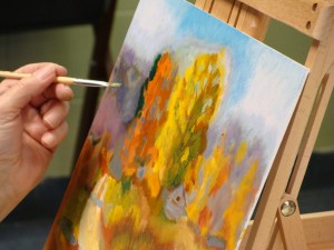 An artist at work