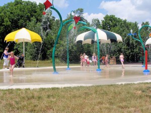 Splash Pad in Washington Township Park - best part of all, it's free!