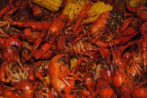 Crawfish waiting to be served.