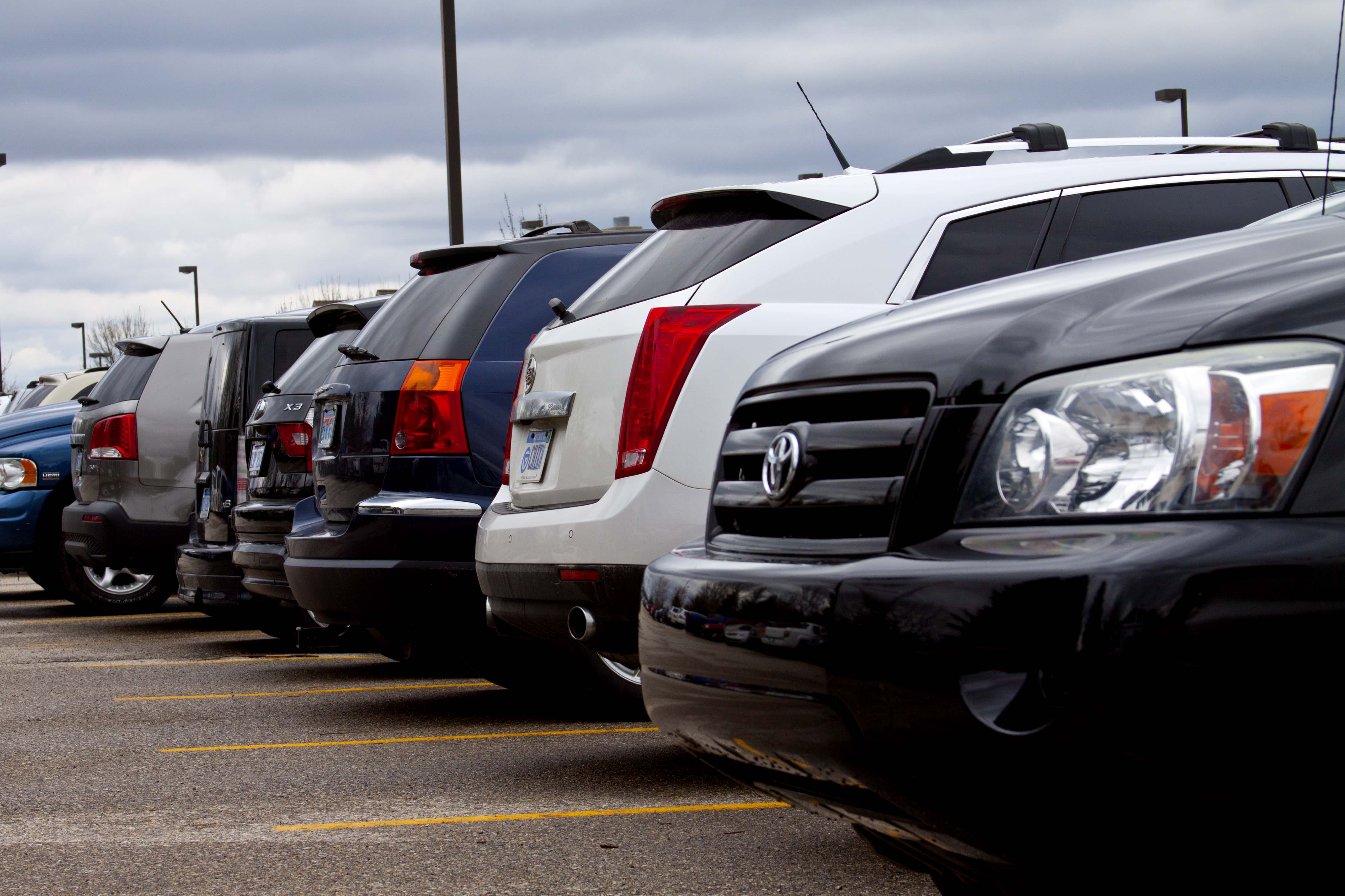 Cars in a parking lot