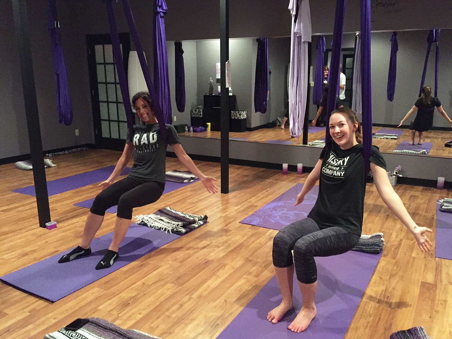 aerial yoga sitting