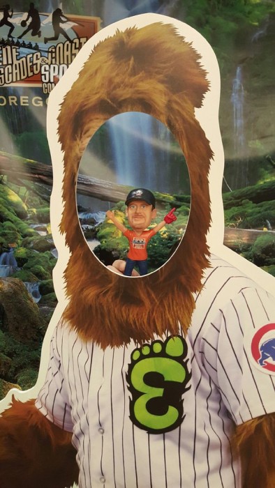 Champ with Sasquatch at Cubs Con