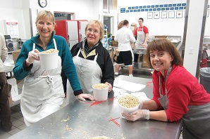 Some of the Travel Lane County staff lend a hand at Food for Lane County