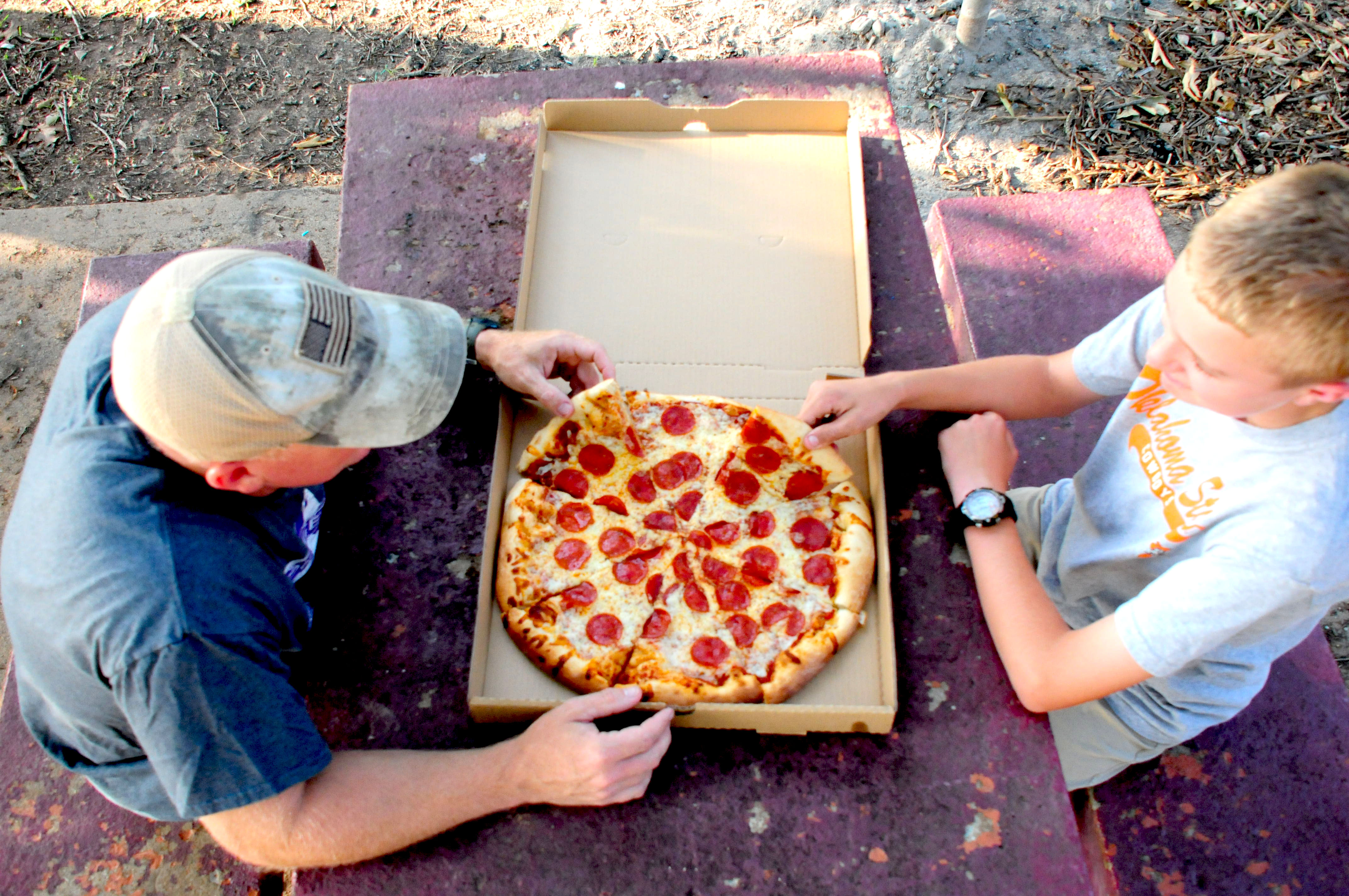 Pizza at Lake McMurtry