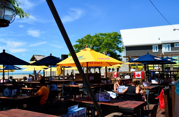 Beachside patio at GTs