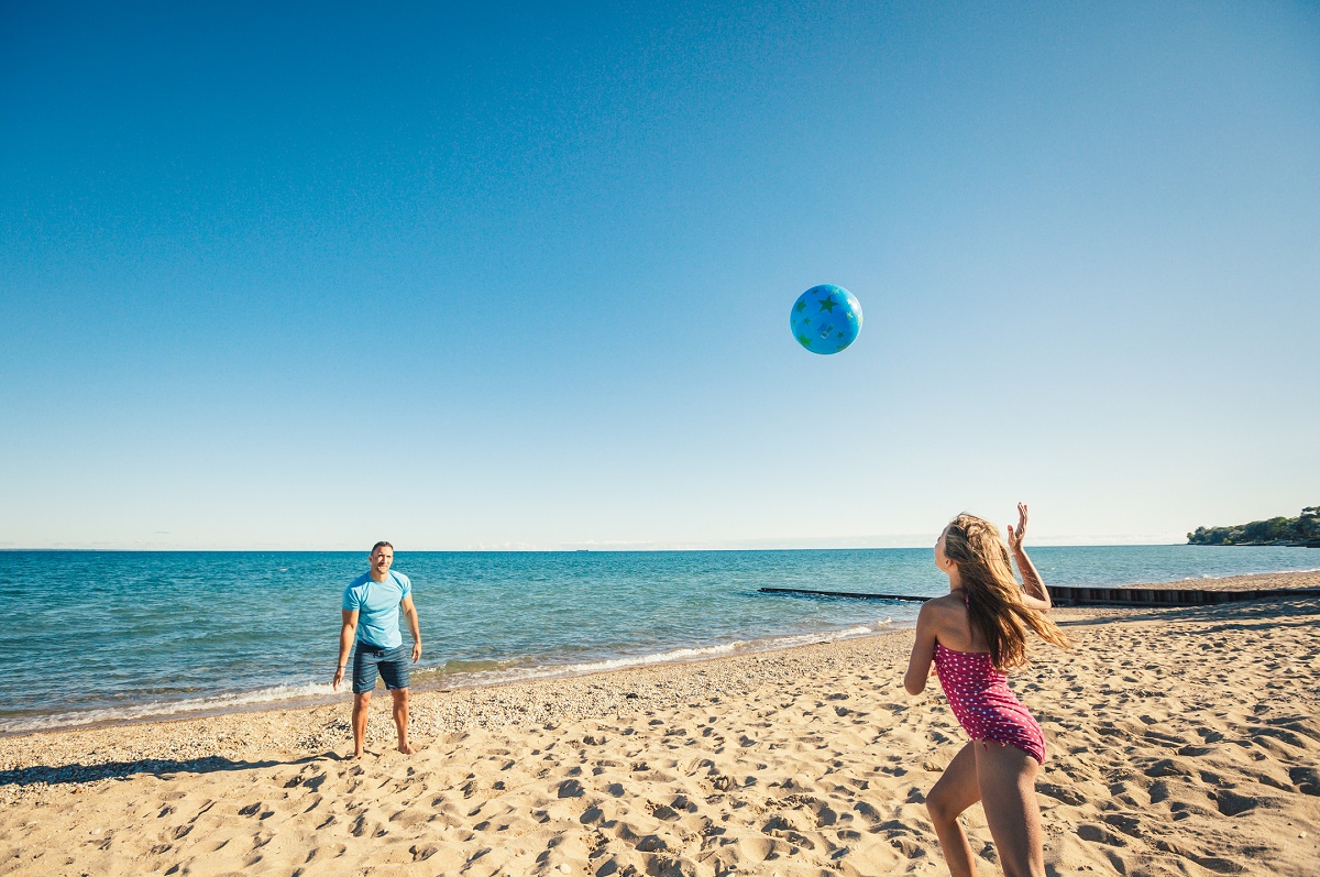 Playing on Canatara Beach