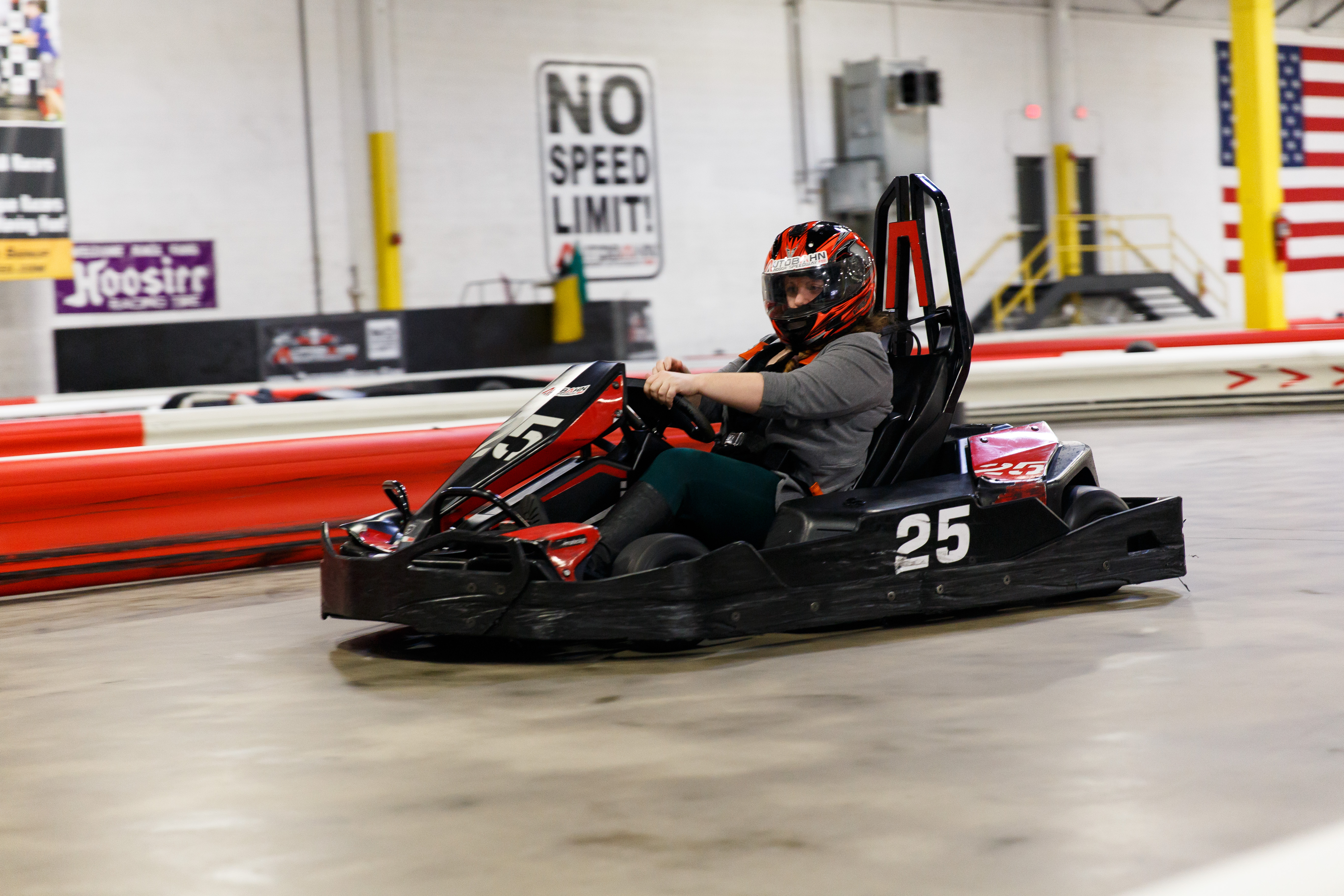 Driving at Autobahn Indoor Speedway