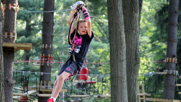 Elmwood Park Zoo's Treetop Adventures takes you high above the animals. Elmwood Park Zoo's Treetop Adventures takes you high above the animals.