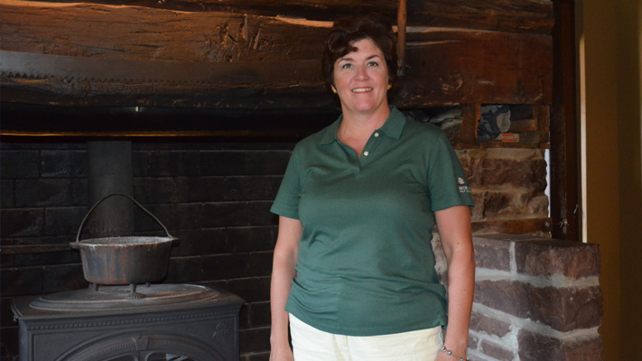 Missy Peart in the Macoby Run clubhouse Missy Peart in the Macoby Run clubhouse