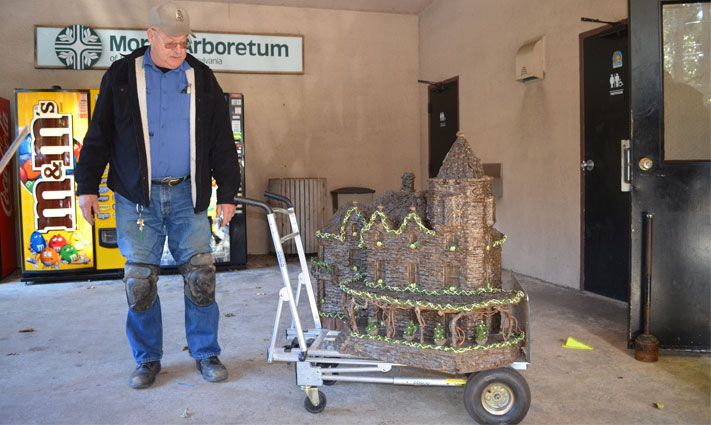 Bruce Morrell keeps everything running smoothly on Morris Arboretum's Garden Railway.