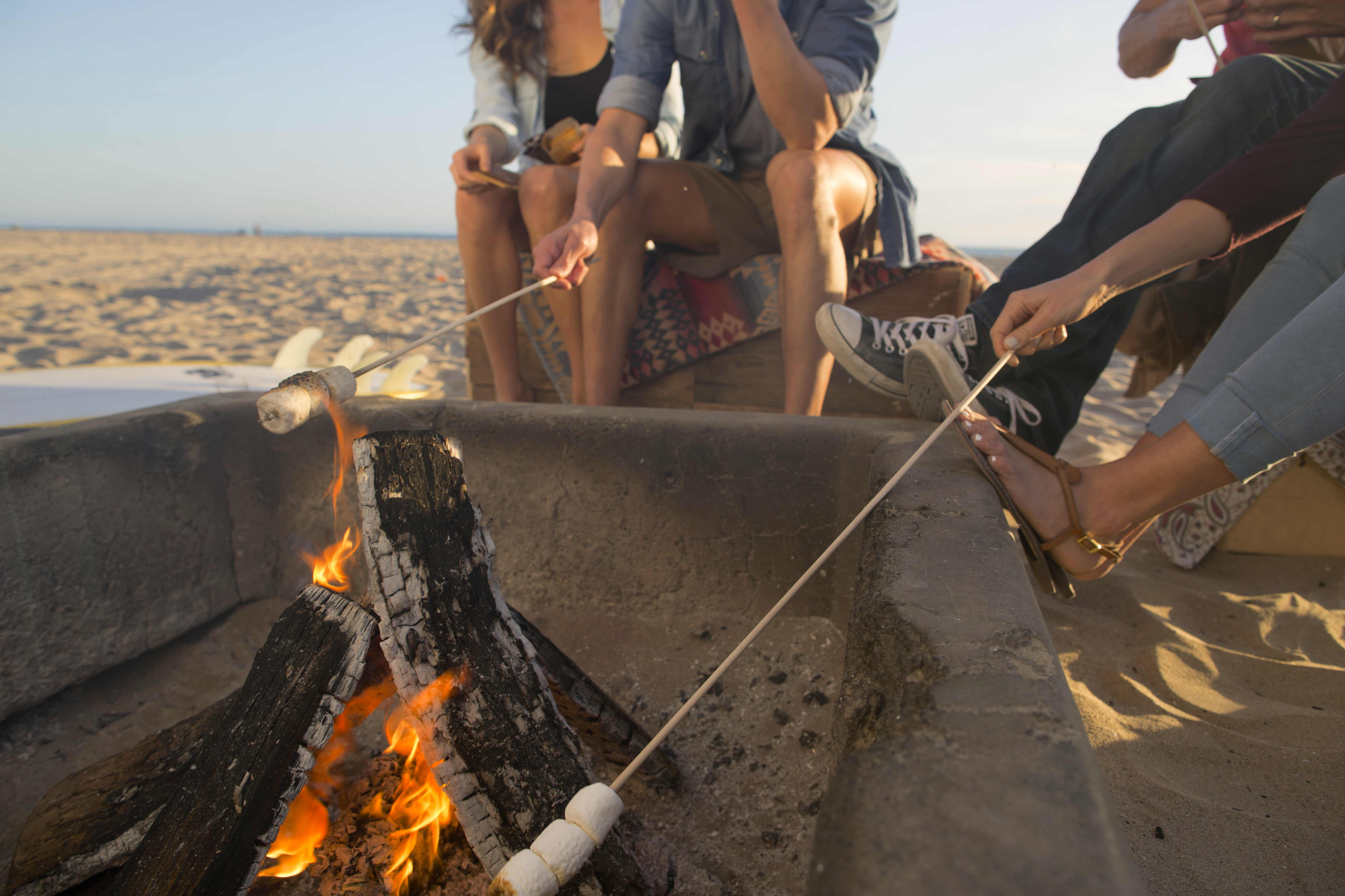 Beach Bonfires In Huntington Beach Ca