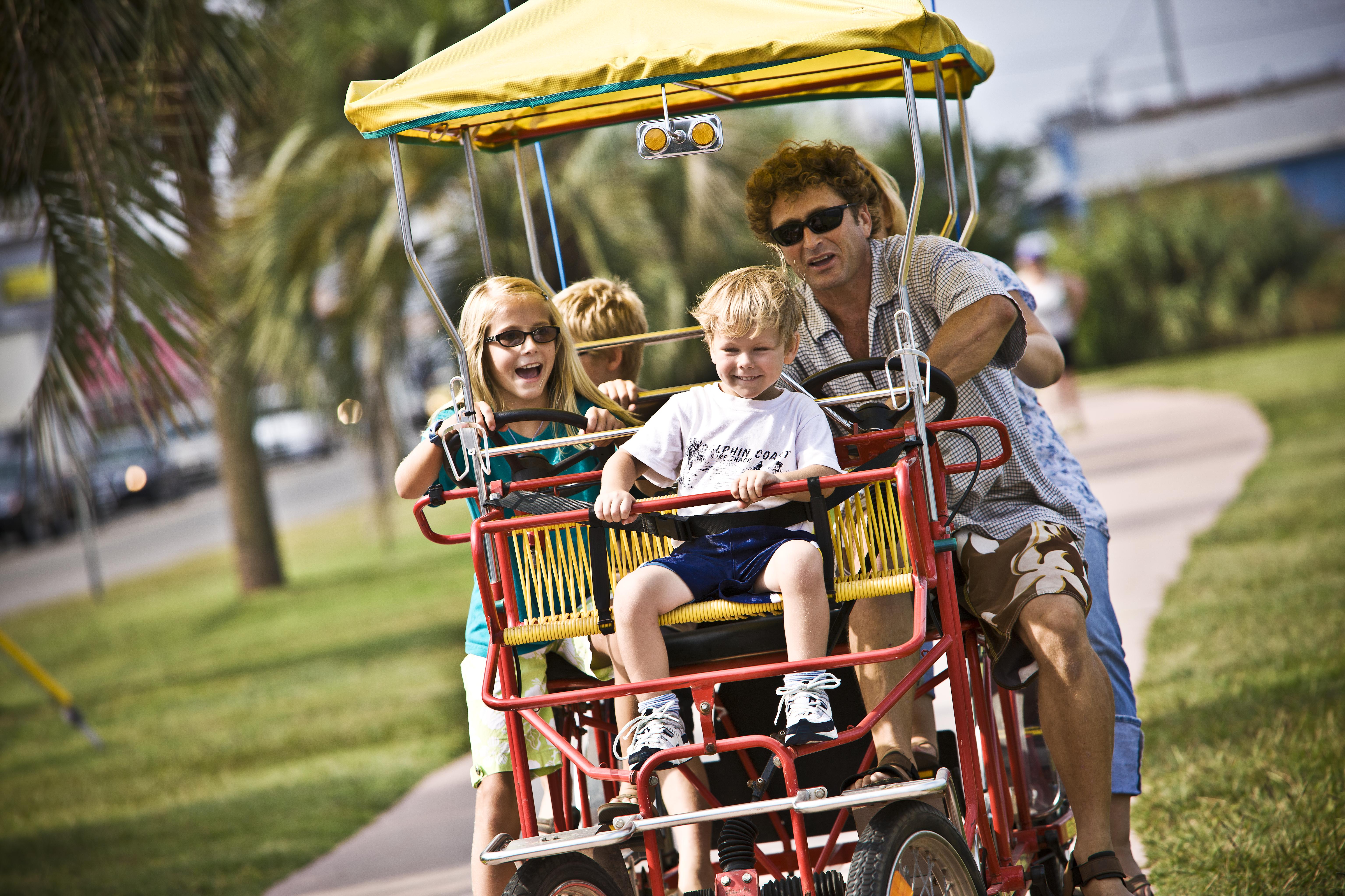 Family on Surrey Bike