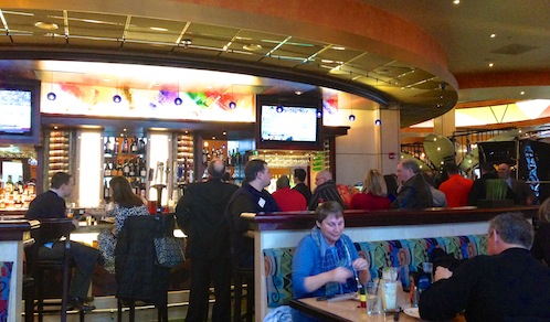 The lively bar at Tucanos Tucanos Bar