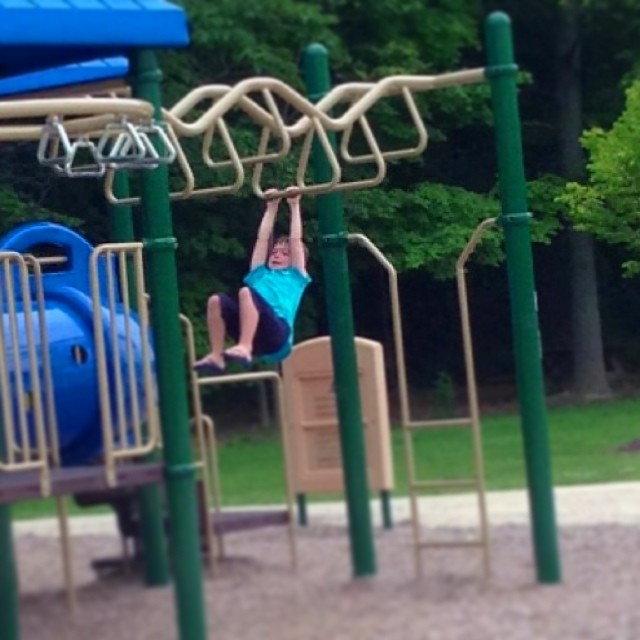 Emmy loves the splash pad at Billericay, but Chris likes the playground. Billericay Park
