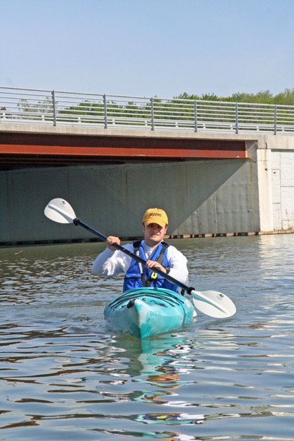 Paddling on Geist Paddling on Geist Kayak
