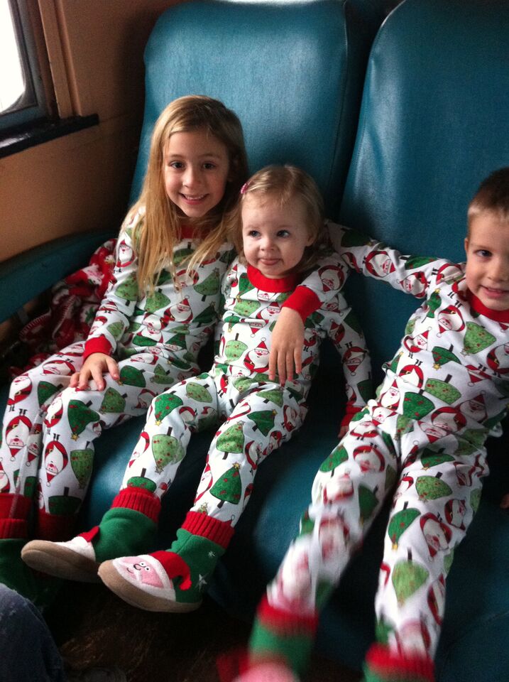 Polar Bear Express train ride while in jammies! PolaR Express from Kori