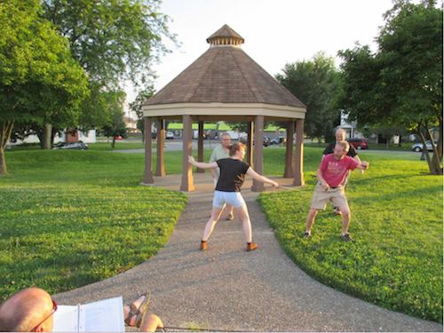 Rehearsals for this year's performance have already begun! Shakespeare in the Park Noblesville- rehearsal