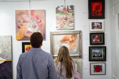Enjoy works by local artists & poets at Nickel Plate Arts Love Lust Poetry couple Nickel Plate Arts