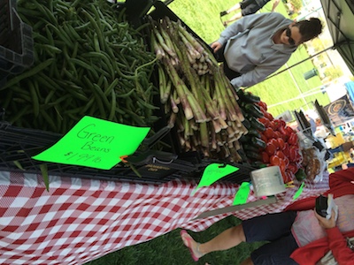 Shopping for ingredients! Fishers Farmers Market shopping